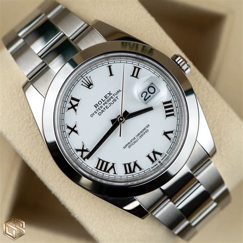 rolex datejust white dial roman numerals|rolex datejust roman numerals price.